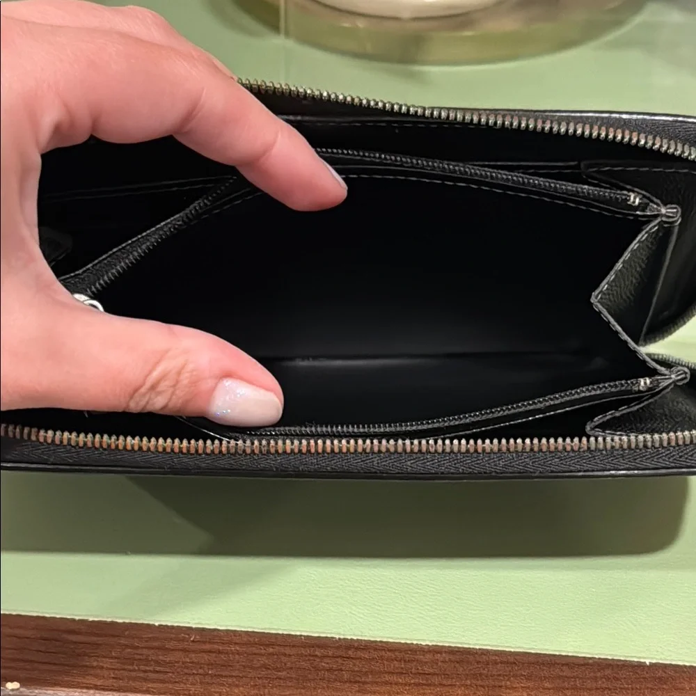 Cartier Black Leather Zip Around Wallet